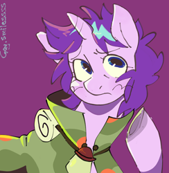 Size: 3640x3728 | Tagged: safe, artist:gay_smilesss, imported from derpibooru, starlight glimmer, pony, unicorn, alternate hairstyle, clothes, female, simple background