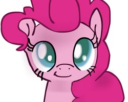 Size: 706x566 | Tagged: safe, artist:hattsy, pinkie pie, earth pony, pony, female, mare, simple background, smiling, white background
