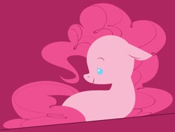 Size: 1914x1442 | Tagged: safe, artist:hattsy, pinkie pie, earth pony, pony, female, lying down, mare, simple background, smiling