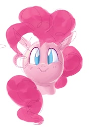Size: 832x1104 | Tagged: safe, artist:hattsy, pinkie pie, earth pony, pony, female, mare, simple background, smiling, white background