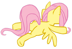 Size: 1280x882 | Tagged: safe, artist:benpictures1, imported from derpibooru, fluttershy, pegasus, pony, a dog and pony show, butt, cute, female, flutterbutt, inkscape, plot, shyabetes, simple background, solo, transparent background, vector