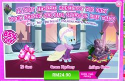 Size: 1056x679 | Tagged: safe, imported from derpibooru, advertisement, costs real money, female, gameloft, gem, immemoria, mare, my little pony: magic princess, official, sale