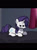 Size: 621x829 | Tagged: safe, artist:rainbrony, edit, imported from derpibooru, rarity, pony, unicorn, cropped, friday night funkin', funkin' is magic, game screencap, happy, kush, lidded eyes, lying down, smiling, solo