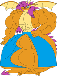 Size: 2448x3264 | Tagged: safe, artist:hubfanlover678, imported from derpibooru, smolder, dragon, dragoness, female, muscles, muscular female, overdeveloped muscles, simple background, solo, swolder, white background