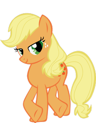 Size: 788x1014 | Tagged: safe, artist:foxyfell1337, imported from derpibooru, applejack (g1), pony, g1, g1 to g4, g4, generation leap, simple background, solo, transparent background