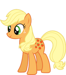 Size: 839x952 | Tagged: safe, artist:foxyfell1337, imported from derpibooru, applejack (g1), pony, g1, g1 to g4, g4, generation leap, simple background, solo, transparent background