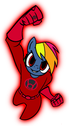 Size: 555x1009 | Tagged: safe, artist:thatradhedgehog, imported from derpibooru, anthro, dc comics, evil rainbow dash, red lantern, red lantern corps, simple background, solo, transparent background