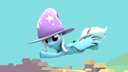 Size: 1280x720 | Tagged: safe, artist:mlpisthebestshow36, imported from derpibooru, trixie, pegasus, pony, 3d, clothes, female, hat, mare, pegasus trixie, race swap, solo, trixie's hat
