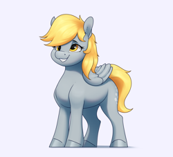 Size: 3242x2948 | Tagged: safe, artist:aquaticvibes, imported from derpibooru, derpy hooves, pegasus, pony, female, mare, simple background, smiling, solo, white background