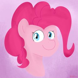 Size: 3000x3000 | Tagged: safe, artist:reinbou, imported from derpibooru, pinkie pie, earth pony, pony, looking at you, simple background, solo