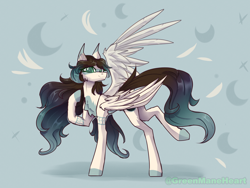 Size: 4000x3000 | Tagged: safe, artist:greenmaneheart, imported from derpibooru, oc, oc:marcie moongaze, pegasus, pony, female, mare, solo