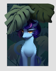 Size: 1056x1330 | Tagged: safe, artist:dammmnation, imported from derpibooru, oc, oc only, earth pony, pony, earth pony oc, leaves, solo
