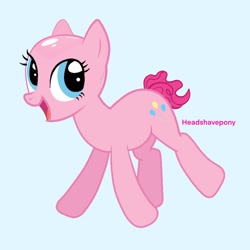 Size: 2048x2048 | Tagged: safe, artist:headshavepony, imported from derpibooru, pinkie pie, earth pony, pony, alternate hairstyle, bald, hairless, shaved, shaved mane