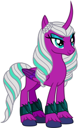 Size: 3703x6022 | Tagged: safe, artist:emeraldblast63, imported from derpibooru, opaline arcana, alicorn, pony, spoiler:g5, spoiler:my little pony: make your mark, curved horn, eyeshadow, female, g5, horn, makeup, mare, my little pony: make your mark, simple background, solo, transparent background, unshorn fetlocks