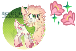 Size: 1024x690 | Tagged: safe, artist:kazziepones, imported from derpibooru, oc, oc only, oc:blossom bloom, deer, deer pony, original species, female, simple background, solo, transparent background