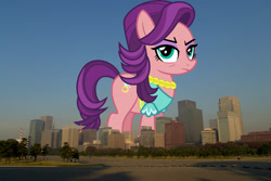 Size: 2048x1365 | Tagged: safe, artist:jaredking779, artist:jeatz-axl, imported from derpibooru, spoiled rich, earth pony, pony, female, giant pony, giant/macro earth pony, giant/mega spoiled rich, giantess, highrise ponies, irl, japan, macro, mare, mega giant, photo, ponies in real life, tokyo