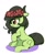 Size: 3123x3847 | Tagged: safe, artist:parfait, oc, oc:anonmare, earth pony, pony, female, filly, flower, mare, raised hoof, simple background, sitting, smiling, white background