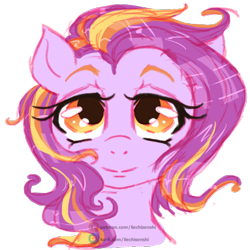 Size: 500x500 | Tagged: safe, artist:liechisenshi, imported from derpibooru, oc, oc only, pony, bust, cute, icon, portrait, simple background, sketch, solo, transparent background