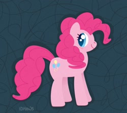 Size: 1634x1456 | Tagged: safe, artist:mrkawauso, imported from derpibooru, pinkie pie, earth pony, pony, abstract background, solo