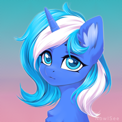 Size: 2000x2000 | Tagged: safe, artist:inowiseei, imported from derpibooru, oc, oc only, oc:moonlightbenighted, pony, unicorn, female, mare, not trixie, solo