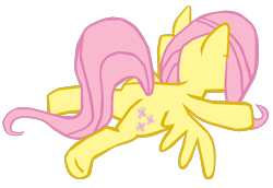 Size: 1280x882 | Tagged: safe, artist:benpictures1, imported from ponybooru, fluttershy, pegasus, pony, a dog and pony show, butt, cute, female, flutterbutt, inkscape, plot, shyabetes, simple background, solo, transparent background, vector