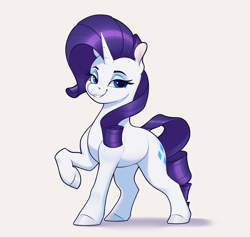 Size: 3281x3110 | Tagged: safe, artist:aquaticvibes, imported from derpibooru, rarity, pony, unicorn, eyeshadow, female, lidded eyes, looking at you, makeup, mare, raised hoof, smiling, smiling at you, solo