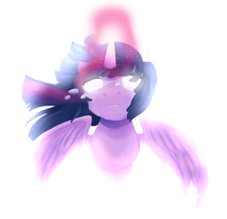 Size: 2504x2416 | Tagged: safe, artist:glitchyraptor, imported from derpibooru, twilight sparkle, alicorn, pony, 2014, crying, description is relevant, glowing, glowing eyes, old art, solo, twilight sparkle (alicorn)