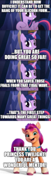 Size: 500x1703 | Tagged: safe, edit, edited screencap, imported from derpibooru, screencap, sunny starscout, twilight sparkle, alicorn, earth pony, pony, comic, g5, screencap comic, sunny and her heroine, twilight sparkle (alicorn)