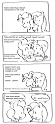 Size: 960x2157 | Tagged: safe, artist:dimbulb, imported from derpibooru, fluttershy, pinkie pie, earth pony, pegasus, pony, comic, female, flutterpie, implied flaripie, implied flarity, implied lesbian, implied raripie, implied rarity, implied shipping, lesbian, marriage, pregnant, shipping