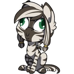 Size: 512x512 | Tagged: safe, artist:arctic-fox, imported from derpibooru, oc, oc only, oc:patrick poe, zebra, c:, derp, simple background, sitting, smiling, solo, white background, zebra oc