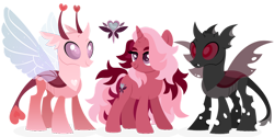 Size: 1024x512 | Tagged: safe, artist:kabuvee, imported from derpibooru, oc, changedling, changeling, pony, unicorn, disguise, disguised changeling, female, mare, red changeling, simple background, transparent background