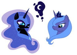 Size: 1024x732 | Tagged: safe, artist:luciekj, imported from derpibooru, nightmare moon, princess luna, pony, bust, cutie mark, female, mare, s1 luna, simple background, transparent background