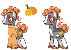 Size: 1412x1000 | Tagged: safe, artist:innocent-dreamies, imported from derpibooru, oc, oc only, oc:cinnamon citrus orange, earth pony, pony, base used, clothes, coat markings, male, offspring, parent:big macintosh, parent:twilight sparkle, parents:twimac, simple background, solo, stallion, sweater, transparent background, unshorn fetlocks