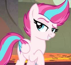 Size: 1183x1080 | Tagged: safe, edit, edited screencap, imported from derpibooru, screencap, zipp storm, pegasus, pony, better than ever, cute, female, g4, g4 style, g5, g5 to g4, generation leap, looking at you, mare, solo