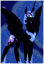 Size: 800x1158 | Tagged: safe, artist:amoratano, imported from derpibooru, nightmare moon, alicorn, pony, 2021, female, mare, solo