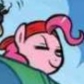 Size: 84x84 | Tagged: safe, imported from derpibooru, screencap, pinkie pie, earth pony, pony, spoiler:comic, cute, eyes closed, female, mare, offscreen character, scarf, smiling