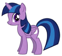 Size: 500x449 | Tagged: safe, imported from derpibooru, twilight sparkle, twilight twinkle, alicorn, pony, 2009, alternate color palette, alternate cutie mark, concept art, female, horn, mare, moon, show bible, simple background, smiling, transparent background, twilight sparkle (alicorn), wings