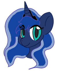 Size: 1080x1328 | Tagged: safe, artist:santito2k3, imported from derpibooru, princess luna, alicorn, pony, bust, simple background, solo, transparent background