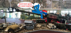 Size: 1090x500 | Tagged: safe, imported from derpibooru, oc, earth pony, human, pony creator, american flag, cannon, gun, implied ukraine, implied united states, military, moscow, op is a duck, op is trying to start shit, photo, russia, russian flag, text, trophy, war, weapon