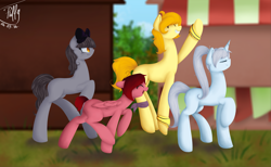 Size: 6500x4000 | Tagged: safe, artist:puffysmosh, imported from derpibooru, earth pony, pegasus, pony, unicorn, absurd resolution, blake belladonna, ponified, profile, ruby rose, rwby, weiss schnee, yang xiao long