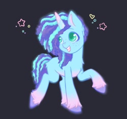 Size: 1650x1550 | Tagged: safe, artist:pachirixu, imported from derpibooru, pony, unicorn, spoiler:my little pony: make your mark, black background, female, g5, mare, misty brightdawn, my little pony: make your mark, simple background, solo