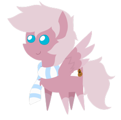 Size: 840x832 | Tagged: safe, artist:ababumilkshake, imported from derpibooru, oc, oc only, oc:pastel dawn, pegasus, chibi, clothes, cute, male, scarf, simple background, solo, spread wings, standing, striped scarf, transparent background, wings