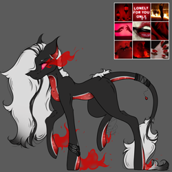 Size: 3000x3000 | Tagged: safe, artist:thelazyponyy, imported from derpibooru, oc, oc only, earth pony, pony, earth pony oc, gray background, raised hoof, reference sheet, simple background, solo, sombra eyes