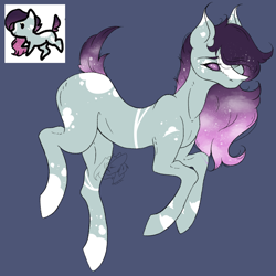 Size: 2048x2048 | Tagged: safe, artist:thelazyponyy, imported from derpibooru, oc, oc only, earth pony, pony, earth pony oc, ethereal mane, solo, starry mane