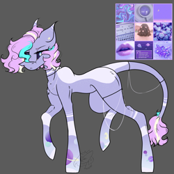 Size: 3000x3000 | Tagged: safe, artist:thelazyponyy, imported from derpibooru, oc, oc only, earth pony, pony, earth pony oc, gray background, raised hoof, simple background, solo