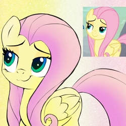 Size: 2000x2000 | Tagged: safe, artist:zokkili, imported from derpibooru, screencap, fluttershy, pegasus, pony, sweet and smoky, :3, cute, female, folded wings, lidded eyes, mare, scene interpretation, screencap reference, shyabetes, smug, smugshy, solo, wings