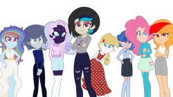 Size: 1920x1080 | Tagged: safe, artist:fuckomcfuck, edit, imported from derpibooru, oc, oc only, oc:bold beam, oc:celestial dusk, oc:orchard dash, oc:secret surprise, oc:silver geode, oc:solar sapphire, oc:teddy heart, oc:timbre glee, human, equestria girls, base used, demi-girl, equestria girls-ified, female, magical lesbian spawn, next generation, offspring, old art, parent:applejack, parent:fluttershy, parent:jetstream, parent:marble pie, parent:octavia melody, parent:pinkie pie, parent:pizzelle, parent:princess celestia, parent:rainbow dash, parent:rarity, parent:sapphire shores, parent:twilight sparkle, parent:vinyl scratch, parents:appledash, parents:dashlestia, parents:flutterpie, parents:rarilestia, parents:scratchtavia, simple background, transparent background