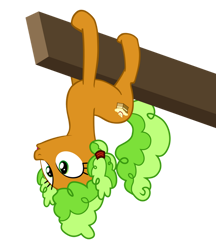 Size: 832x961 | Tagged: safe, artist:iks83, imported from derpibooru, apple brown betty, earth pony, pony, apple family reunion, season 3, apple family member, ooo, simple background, transparent background, upside down, vector