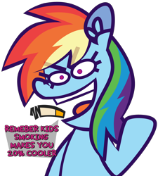 Size: 4448x4952 | Tagged: safe, artist:threetwotwo32232, imported from derpibooru, rainbow dash, pegasus, pony, 20% cooler, cigarette, female, looking at you, mare, simple background, smoking, solo, transparent background