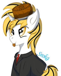 Size: 422x522 | Tagged: safe, artist:sroka001, imported from ponybooru, oc, oc:srok, pony, unicorn, simple background, solo, ych example, your character here